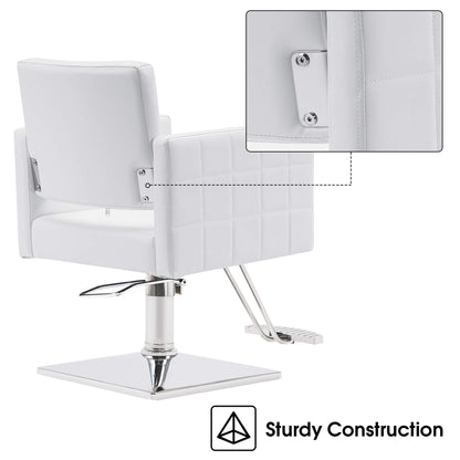 Salon Chair 8821 & Anti-Fatigue Mat 0040 Set - Professional Hydraulic Salon Chair with Ergonomic 0.5" Thick Salon Mat