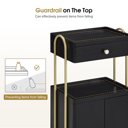 Salon SPA Rolling Trolley with Lockable Wheels, Barber Storage Cart for Storing Skin Cosmetics 2074