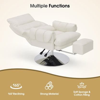BarberPub Beauty Salon Chair, Adjustable Height, Reclining Esthetician Chair for Facial, Eyelash Extension, Tattoo – Model 8105/8129