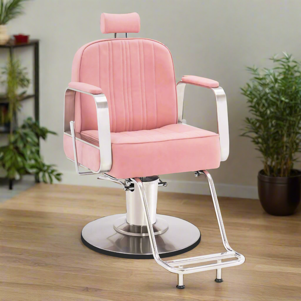 BarberPub Barber Chair for Hair Stylist, All Purpose Reclining Salon Styling Chair 8548