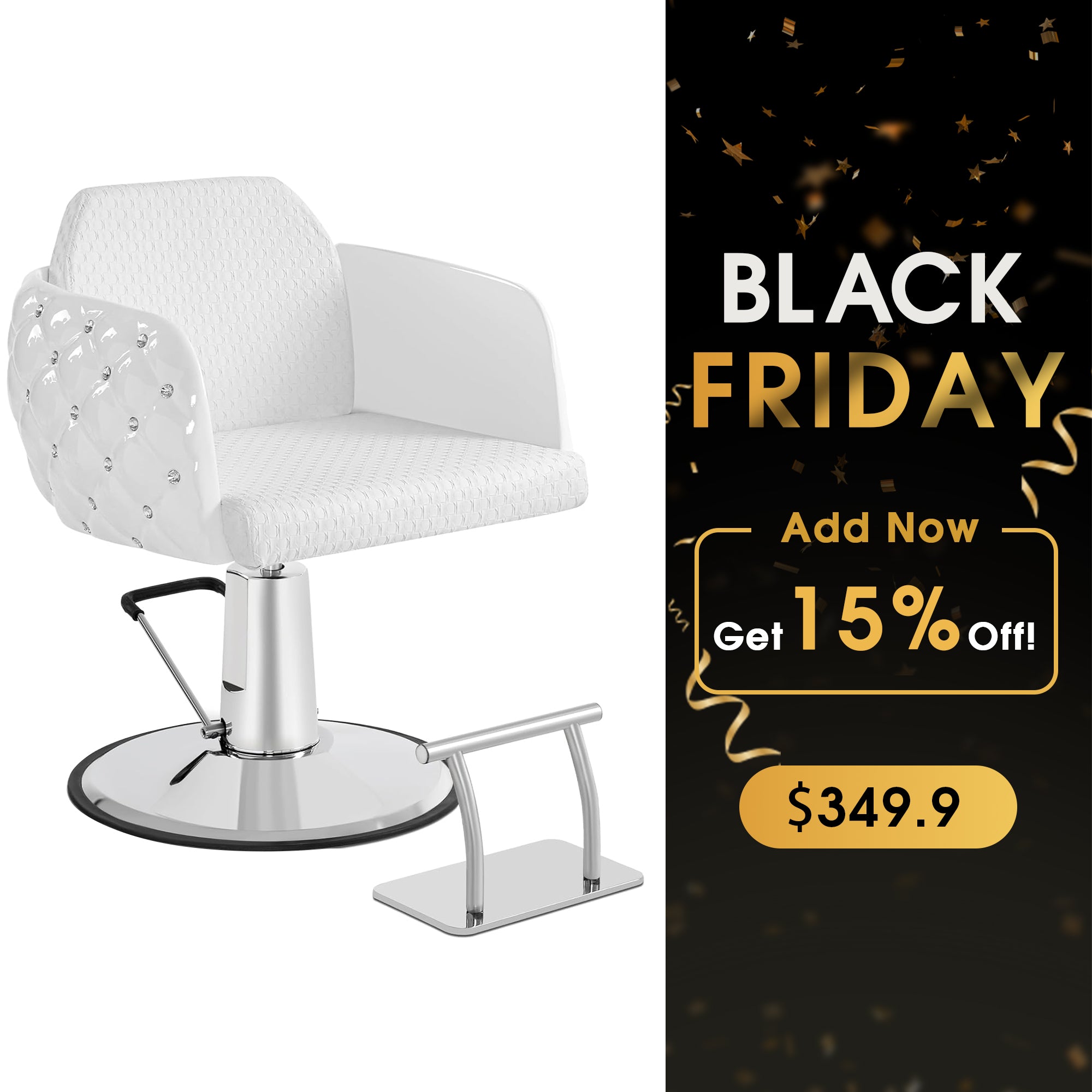 BarberPub Salon Chair for Hair Stylist, Styling Chair for Home Salon Barbershop 8609