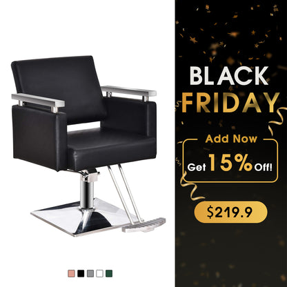 BarberPub Salon Chair, Styling Chair for Hair Stylist, Home Salon SPA Equipment 8808