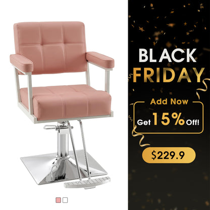 BarberPub Styling Salon Chair, Hydraulic Pump Swivel Salon Equipment 8816