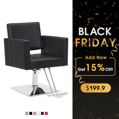 BarberPub Styling Salon Chair for Hair Stylist, Hydraulic Home Salon Chair 8821