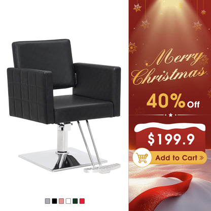 BarberPub Styling Salon Chair for Hair Stylist, Hydraulic Home Salon Chair 8821