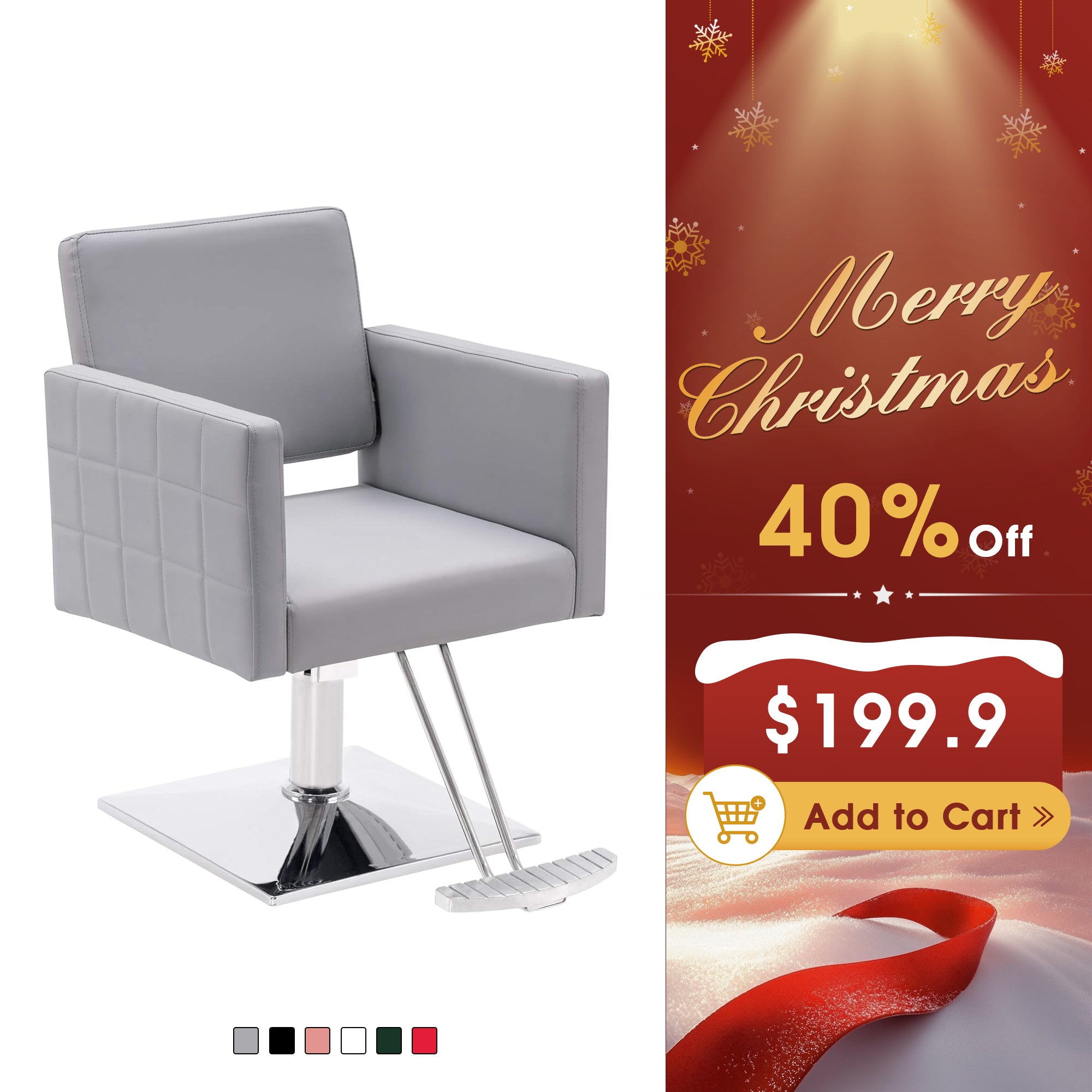BarberPub Styling Salon Chair for Hair Stylist, Hydraulic Home Salon Chair 8821