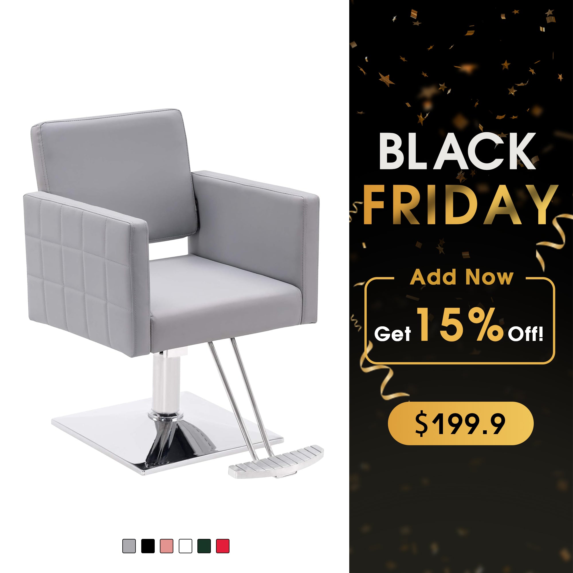 BarberPub Styling Salon Chair for Hair Stylist, Hydraulic Home Salon Chair 8821