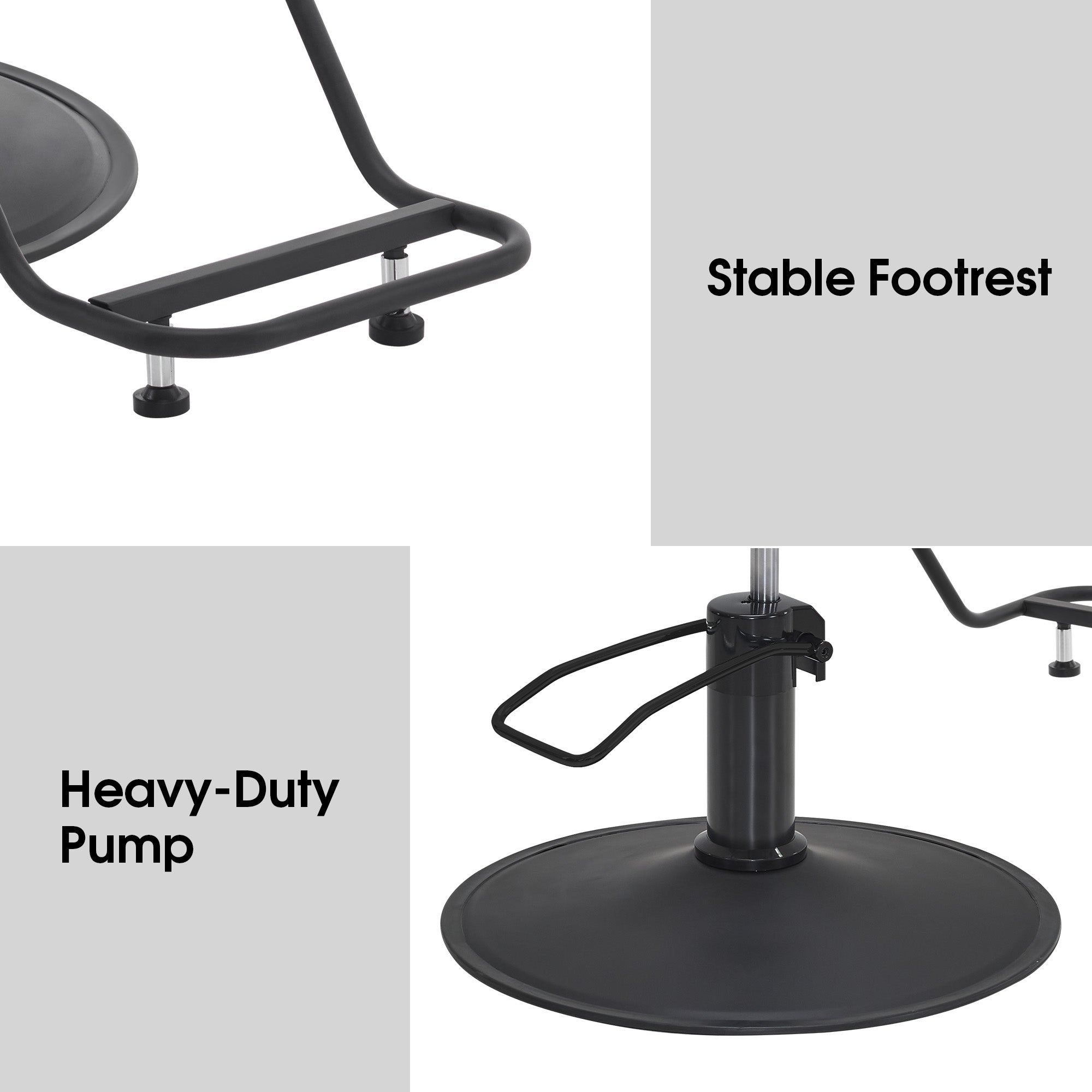 BarberPub Black Salon Chair, Barber Hydraulic Styling Chair for Hair Stylist 9412