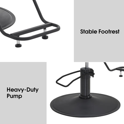 BarberPub Black Salon Chair, Barber Hydraulic Styling Chair for Hair Stylist 9412