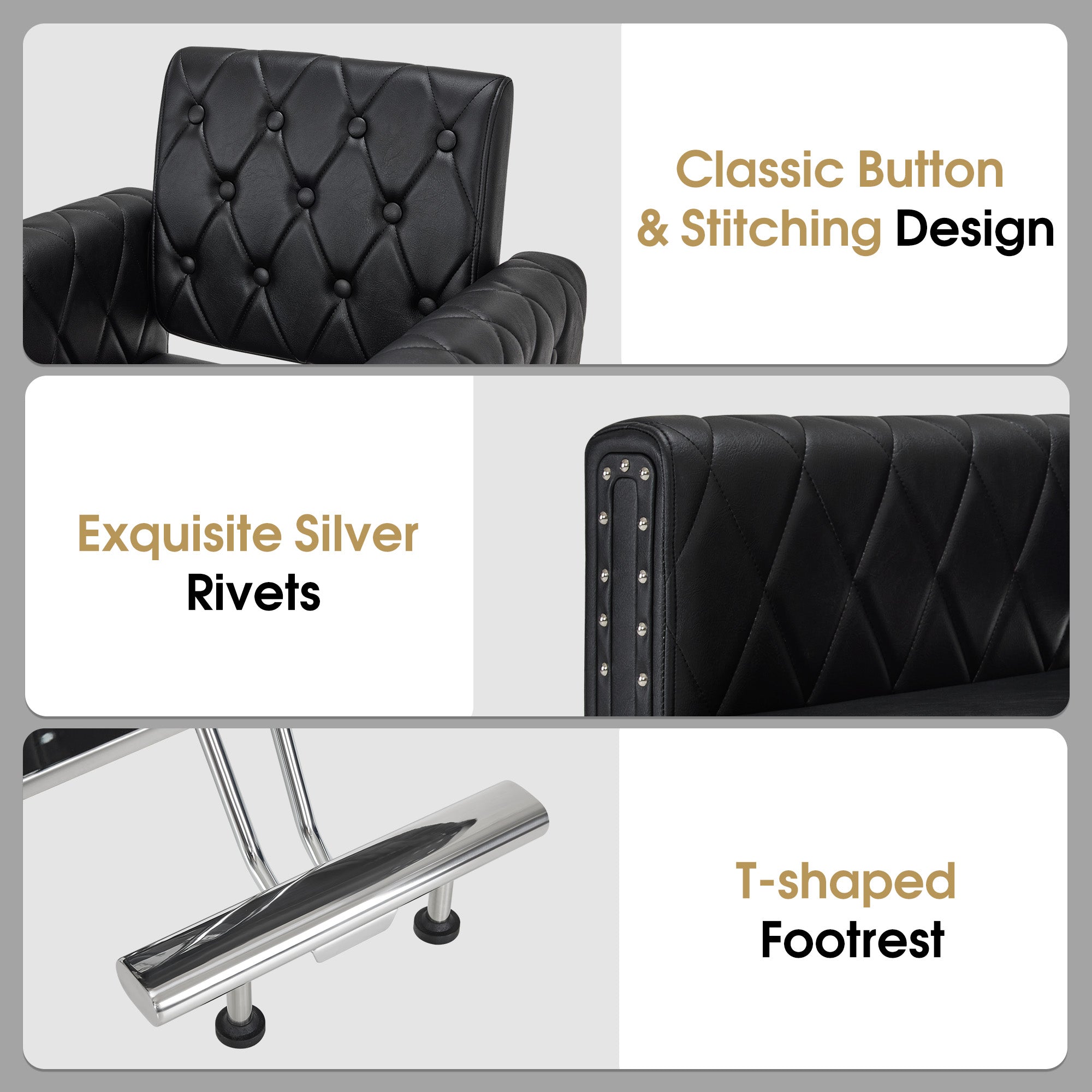 BarberPub Classic Hydraulic Styling Chair for Professionals, Barber Salon Chair 8819