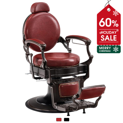 BarberPub Vintage Barber Chair, All Purpose Reclining Salon Chair for Barbershop 9201