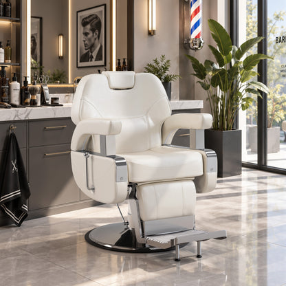 BarberPub Reclining Barber Chair, All Purpose Hydraulic Salon Chair for Barbershop 9206