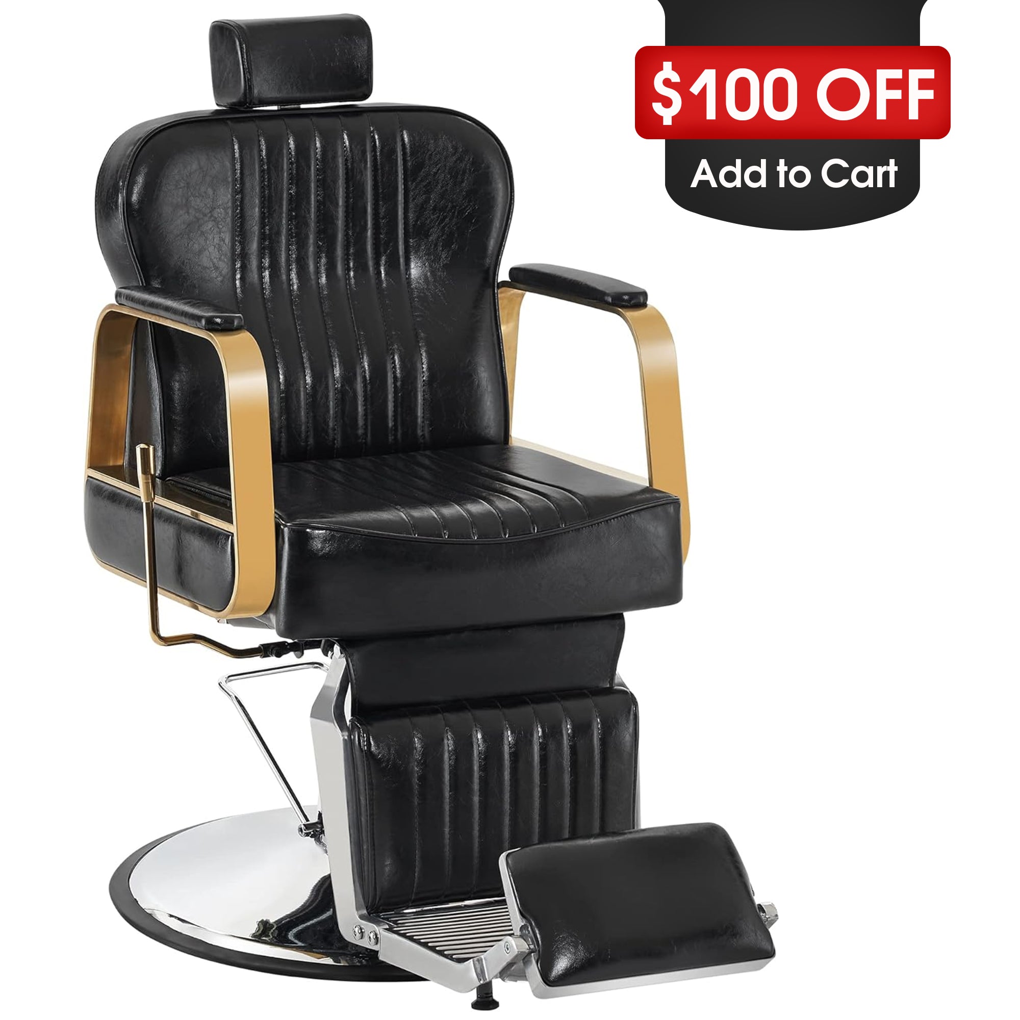 BarberPub All Purpose Reclining Barber Chair, Hair Stylist Salon Chair 9238