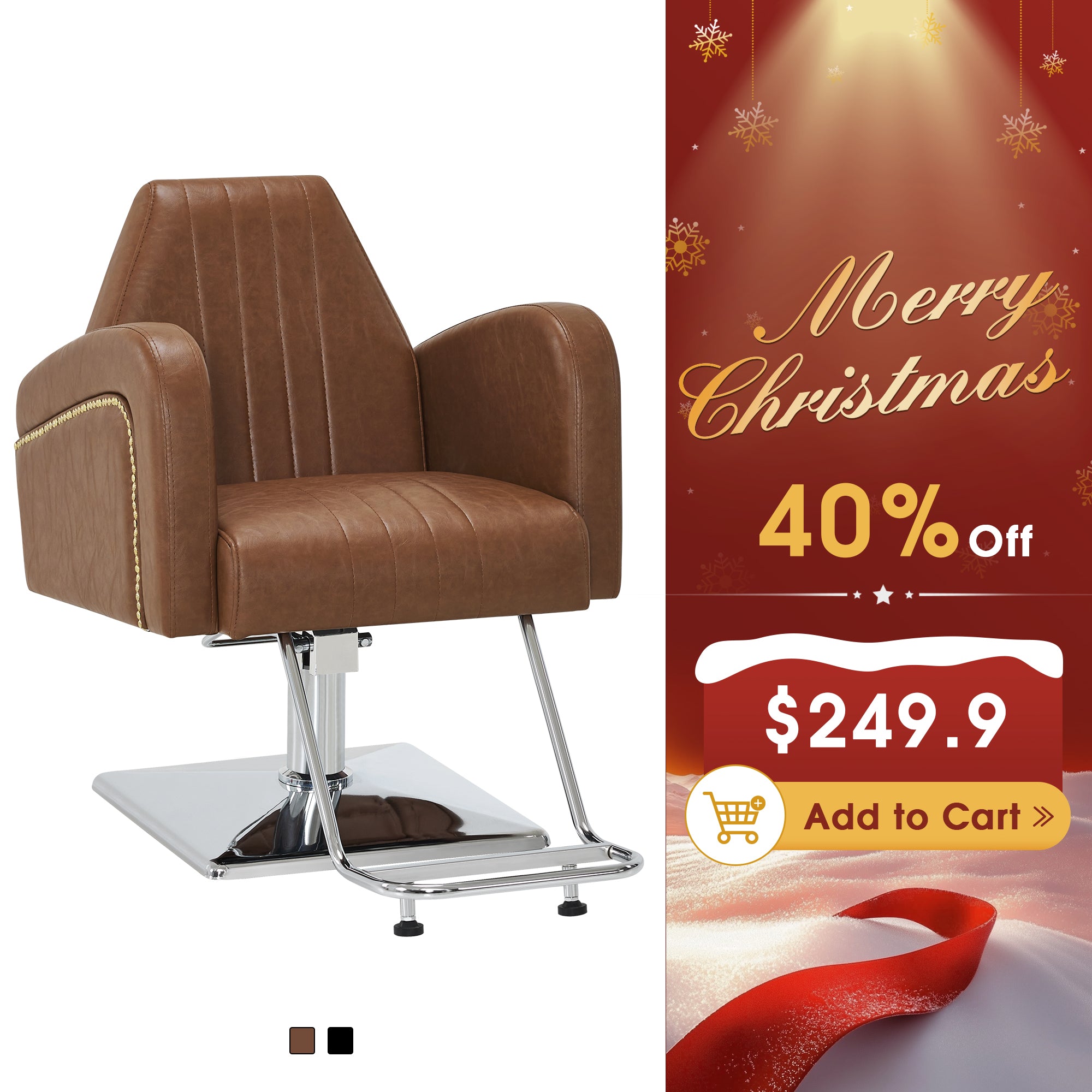 BarberPub Salon Chair, Hydraulic Styling Chair for Hair Stylist, Home Salon 9439