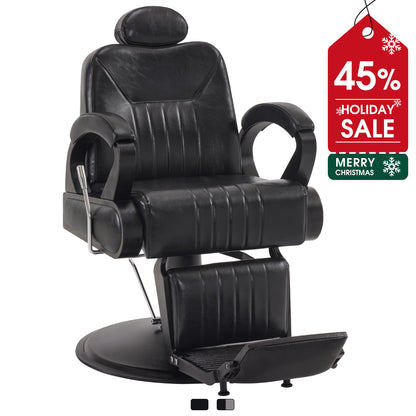 BarberPub All Purpose Barber Chair,Reclining Hair Stylist Salon Chair With Headrest 9502