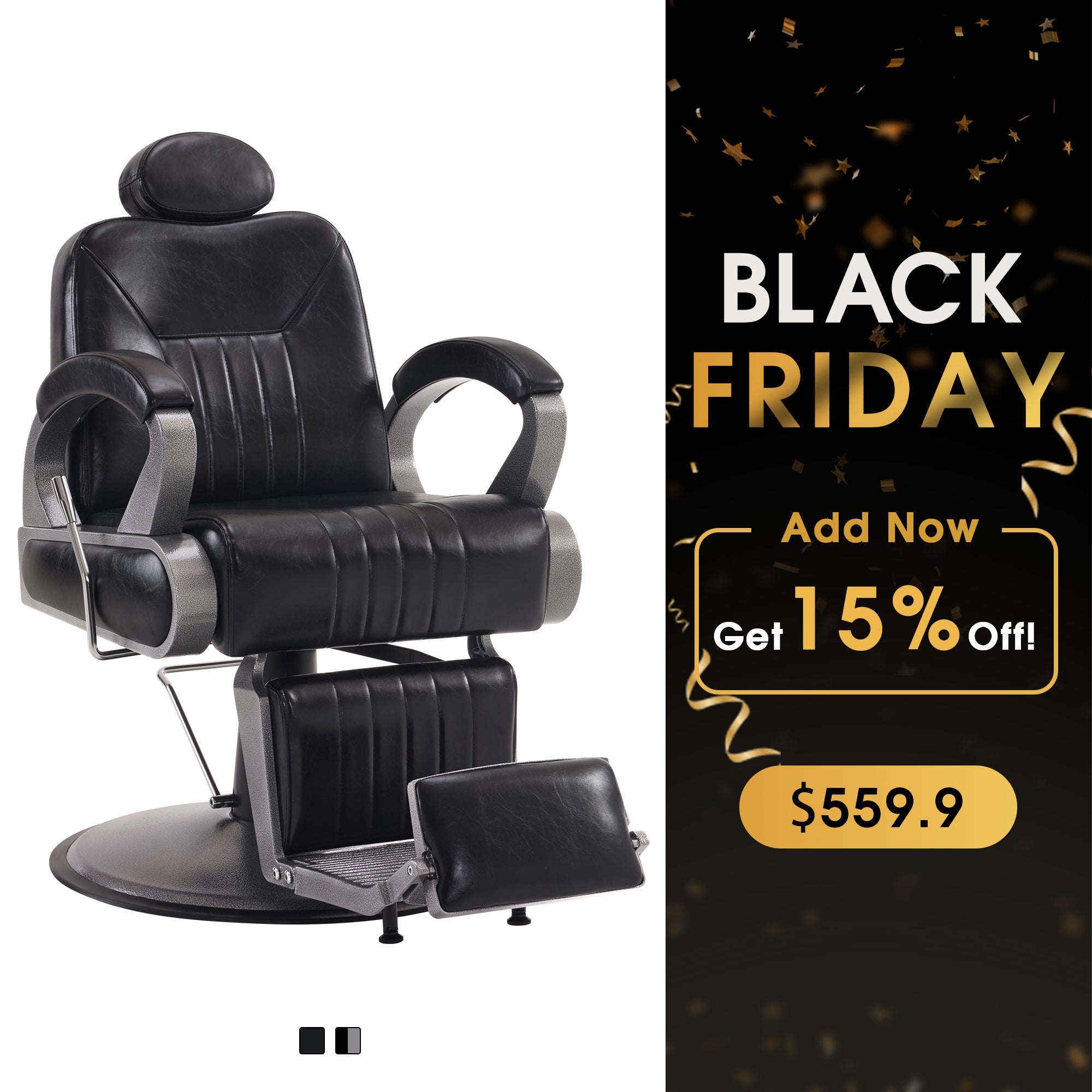 BarberPub All Purpose Barber Chair,Reclining Hair Stylist Salon Chair With Headrest 9502