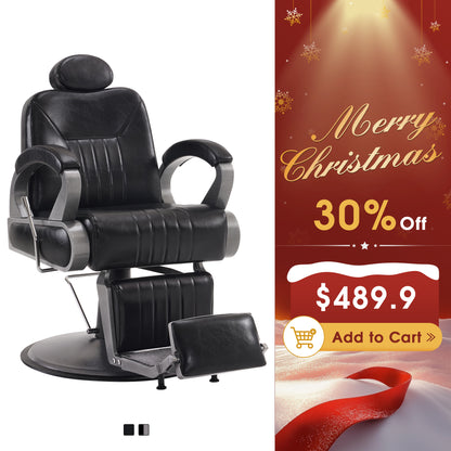 BarberPub All Purpose Barber Chair,Reclining Hair Stylist Salon Chair With Headrest 9502