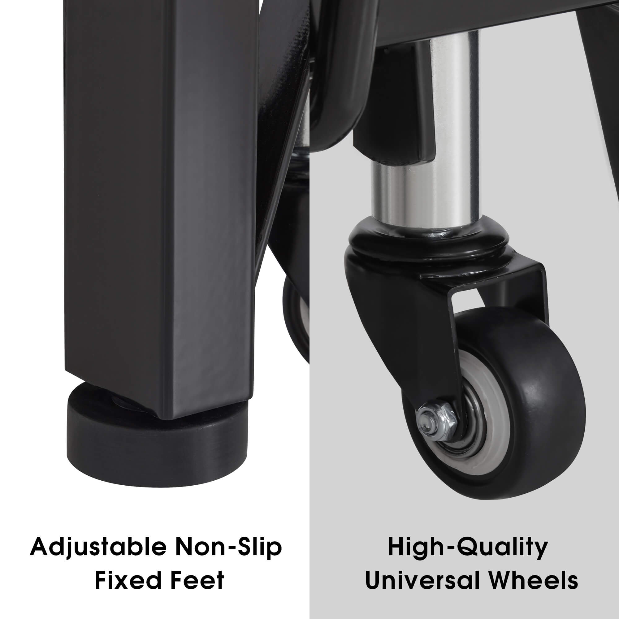 3 Motors Adjustable Electric Massage Beauty Bed, Spa Facial Chair with Foot Casters, PVC Leather 2754