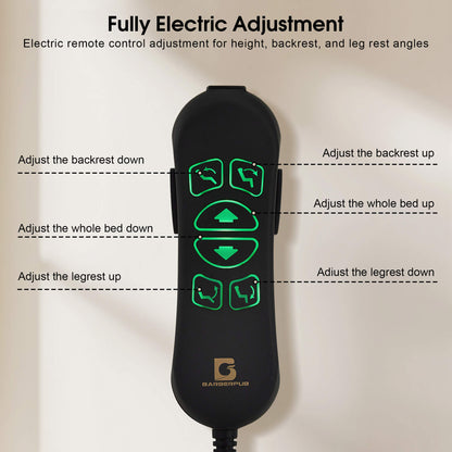 3 Motors Fully Adjustable Electric Facial Bed, Hydraulic Message Beauty Tattoo Chair with Thick Cushion 2782
