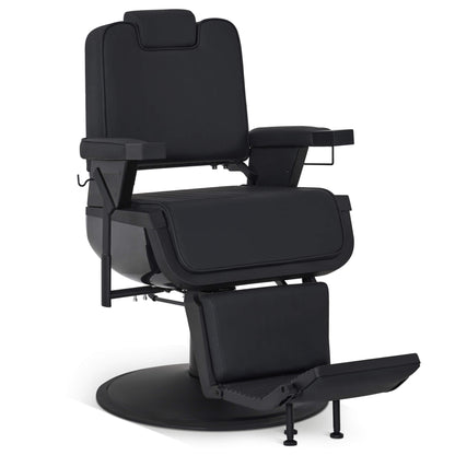 Barber Chair 3819 & Anti-Fatigue Mat 0085 Set - All Purpose Reclining Hydraulic Barber Chair with 1 Inch Thick Salon Mat, Ideal for Barbers & Stylists