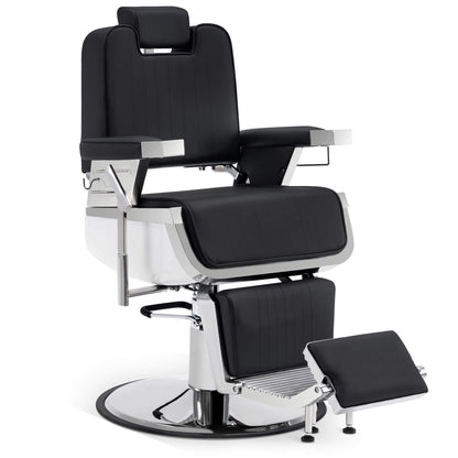 Barber Chair 3819 & Anti-Fatigue Mat 0085 Set - All Purpose Reclining Hydraulic Barber Chair with 1 Inch Thick Salon Mat, Ideal for Barbers & Stylists