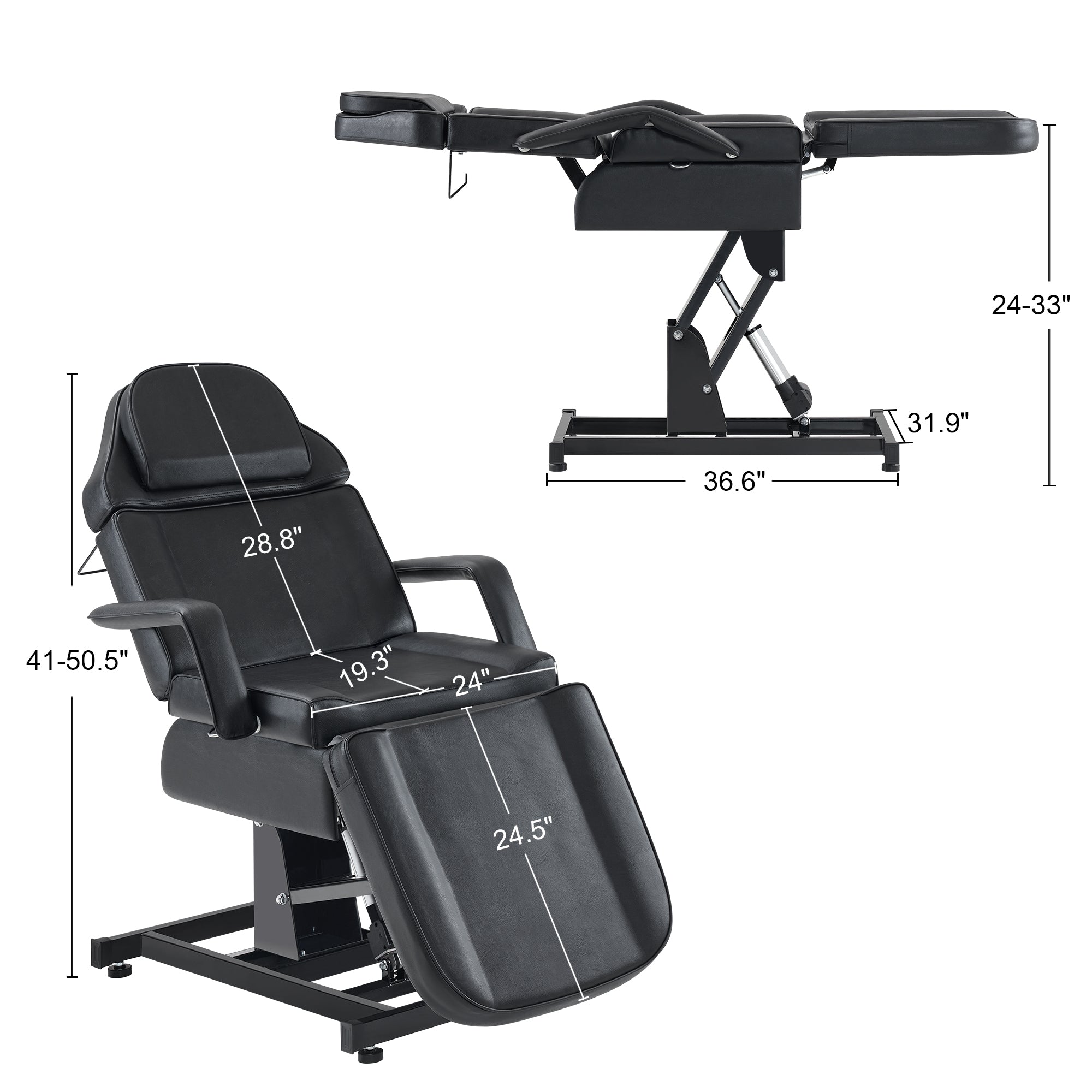 Electric Beauty Bed with 3 Motors, Tattoo Facial Bed for Esthetician , Massage Table for Client LW51