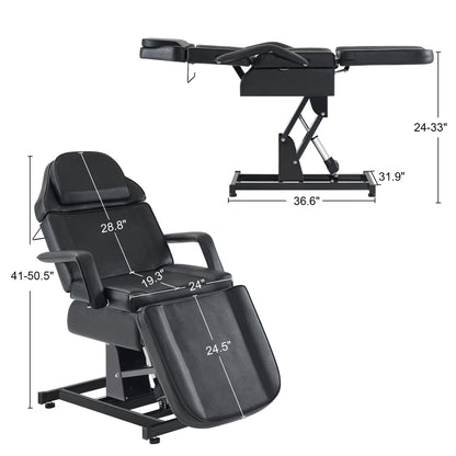 Electric Beauty Bed with 3 Motors, Tattoo Facial Bed for Esthetician , Massage Table for Client LW51