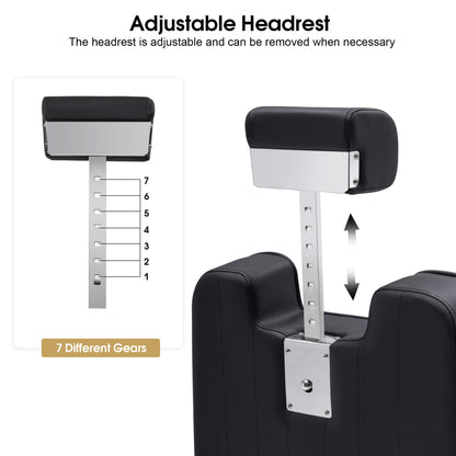 Barber Chair 3819 & Anti-Fatigue Mat 0085 Set - All Purpose Reclining Hydraulic Barber Chair with 1 Inch Thick Salon Mat, Ideal for Barbers & Stylists