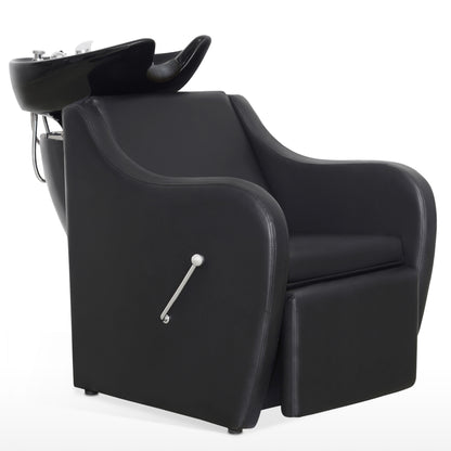 BarberPub Shampoo Station Chair for Salon, Backwash Ceramic Shampoo Bowl 9089