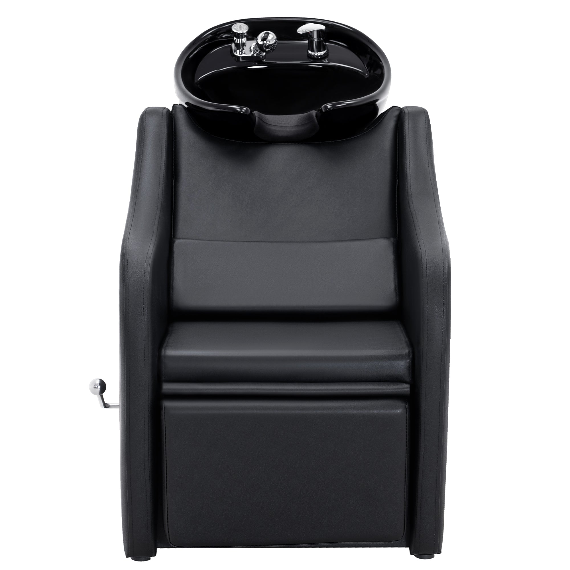 BarberPub Backwash Salon Shampoo Chair, Ceramic Shampoo Bowl for Barbershop 9090