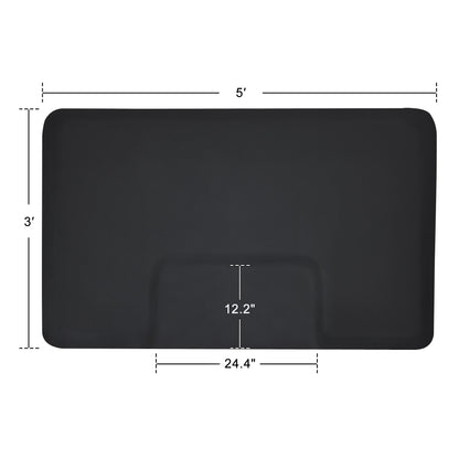 Salon Chair 8821 & Anti-Fatigue Mat 0040 Set - Professional Hydraulic Salon Chair with Ergonomic 0.5" Thick Salon Mat