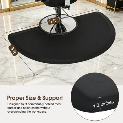 Barber Chair 2059 & Salon Mat 0020 Set - All Purpose Hydraulic Barber Chair with Ergonomic NBR Anti-Fatigue Barber Mat, Ideal for Stylists
