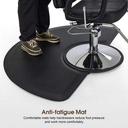Barber Chair 2059 & Salon Mat 0020 Set - All Purpose Hydraulic Barber Chair with Ergonomic NBR Anti-Fatigue Barber Mat, Ideal for Stylists