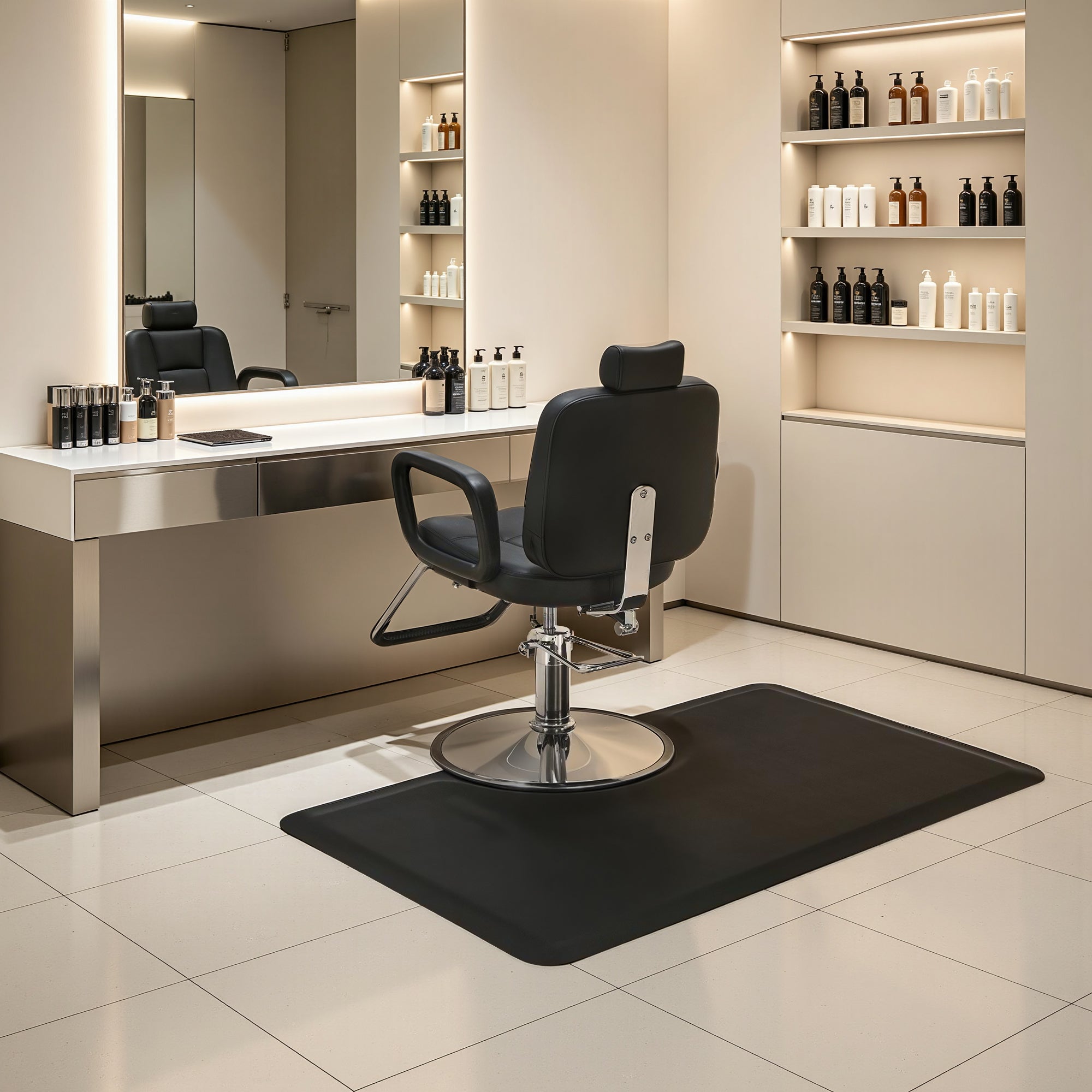 BarberPub 3'x5' Salon Barber Chair Anti-Fatigue Floor Mat Rectangle 1/2" Thick 0035