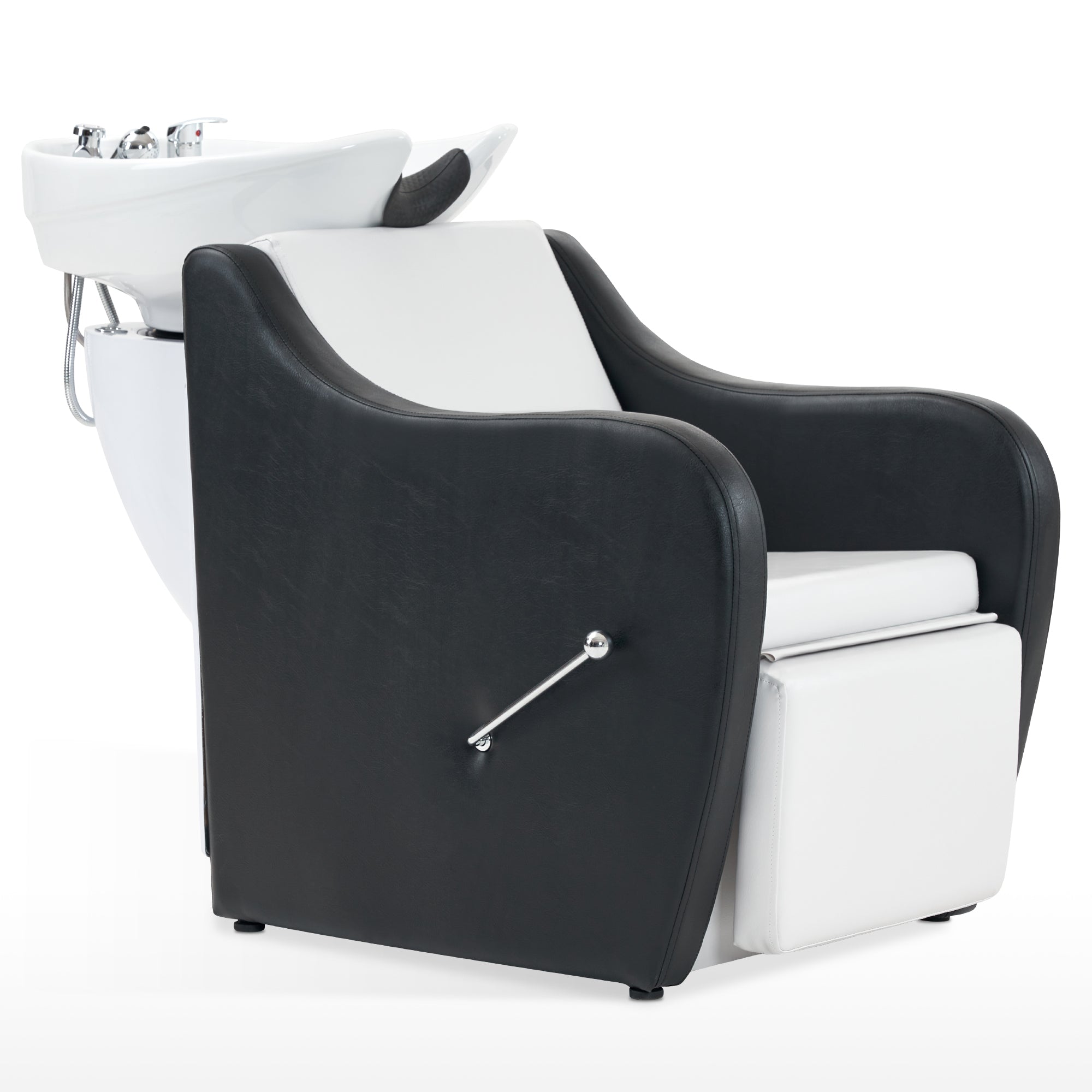 BarberPub Shampoo Station Chair for Salon, Backwash Ceramic Shampoo Bowl 9089