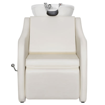 BarberPub Shampoo Station Chair for Salon, Backwash Ceramic Shampoo Bowl 9089