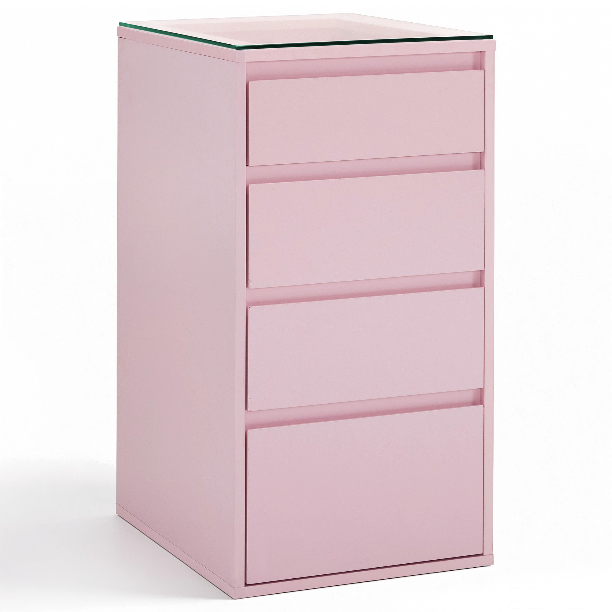 BarberPub Salon Storage Cabinet with Glass Top, Beauty Station 3381-1
