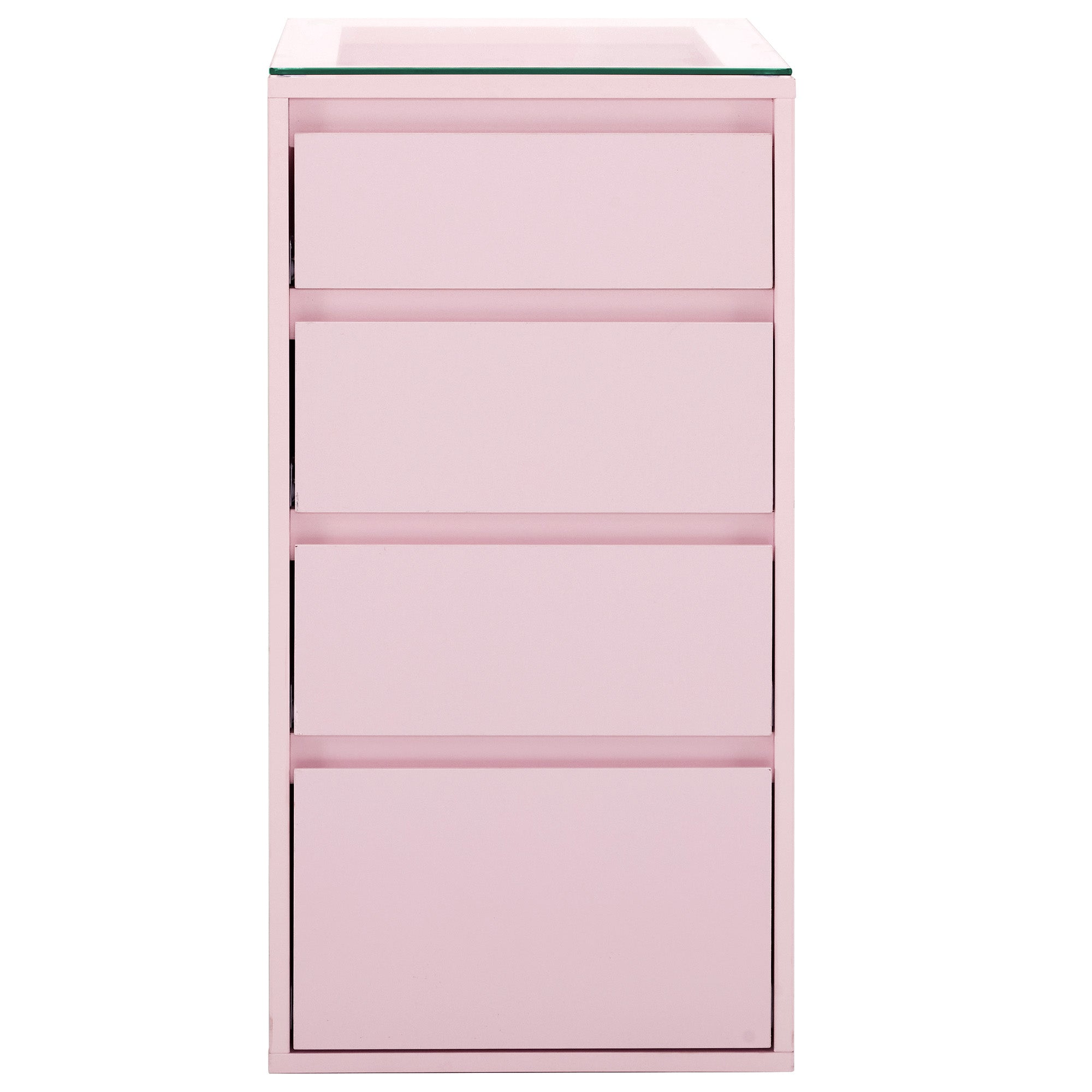 BarberPub Salon Storage Cabinet with Glass Top, Beauty Station 3381-1