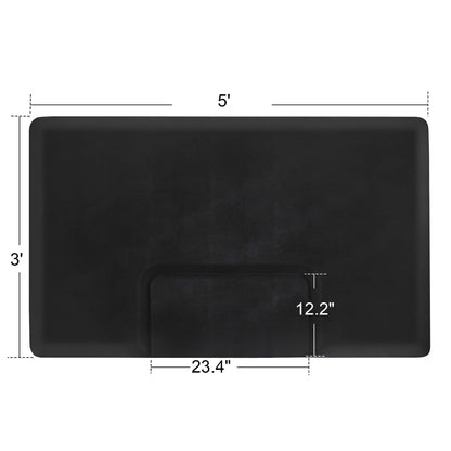Anti-Fatigue Salon Floor Mat for Square Base Chair, PU Comfort Rectangle Barber Standing Mat for Hair Styling 0030/0095
