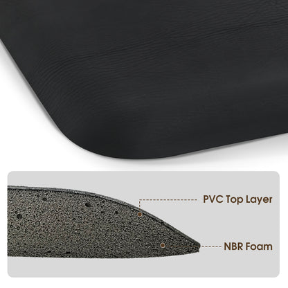 Anti-Fatigue Salon Comfort Mat for Square Base Chair, 3 x 4 ft Semicircle Standing Floor Mat 0065/0075