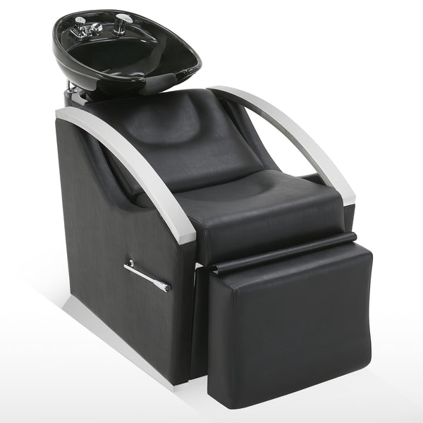 BarberPub Backwash Bowl Shampoo Chair,Ceramic Bowl Station Barber Salon 9077 - BarberPub