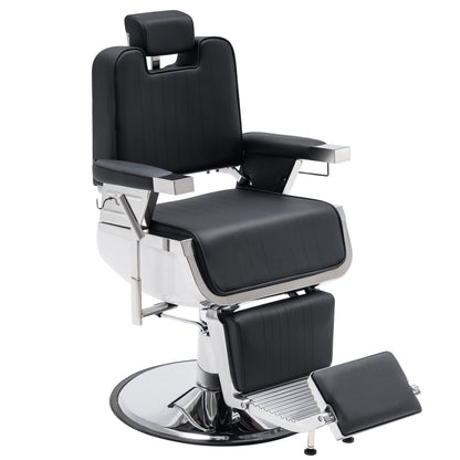 BarberPub All Purpose Barber Chair, Reclining Hydraulic Salon Chair with Headrest 3819