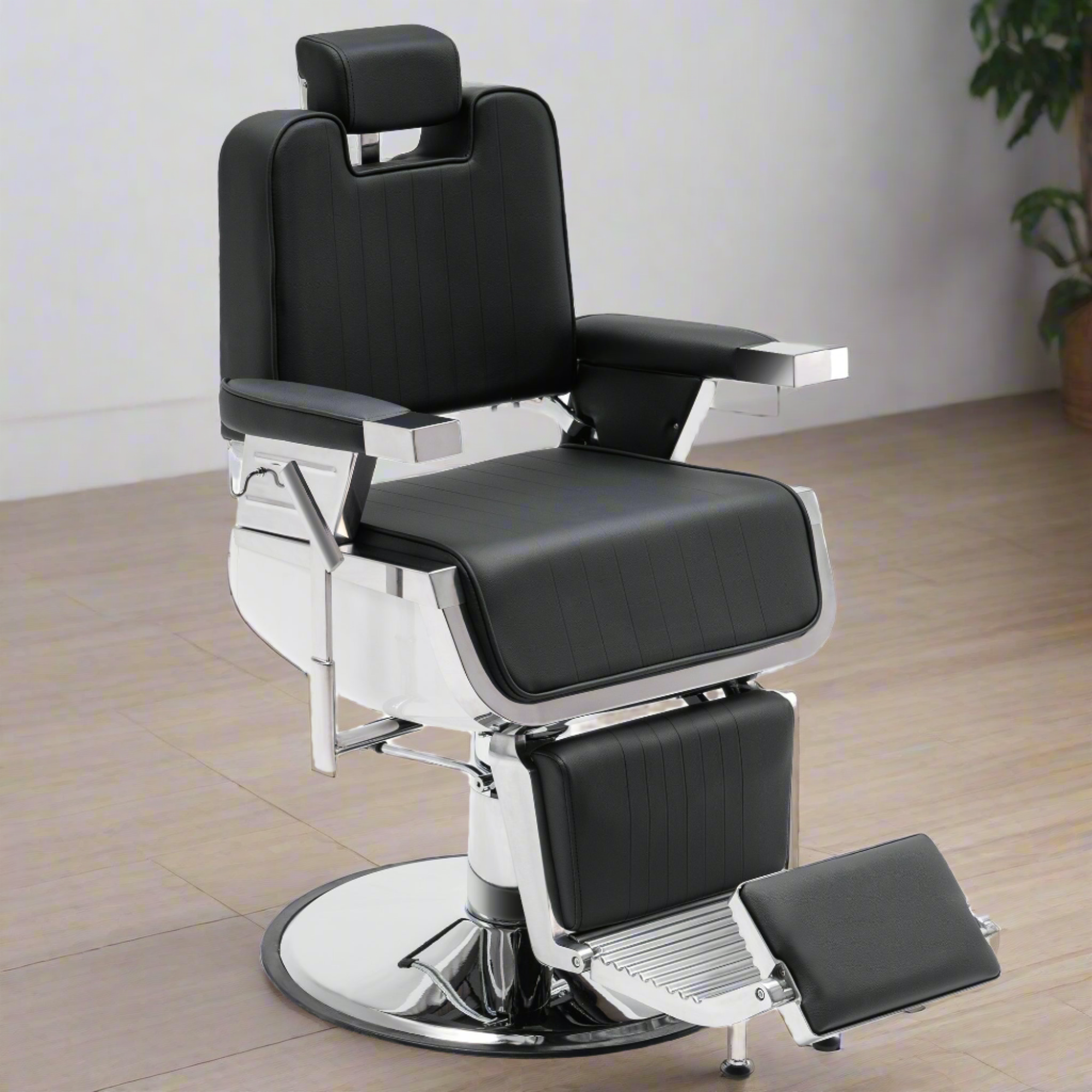 BarberPub All Purpose Barber Chair, Reclining Hydraulic Salon Chair with Headrest 3819