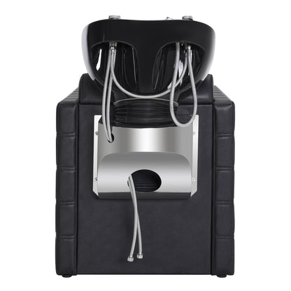 BarberPub Backwash Shampoo Station Chair, Salon Shampoo Bowl and Chair for Spa Barbershop 9083