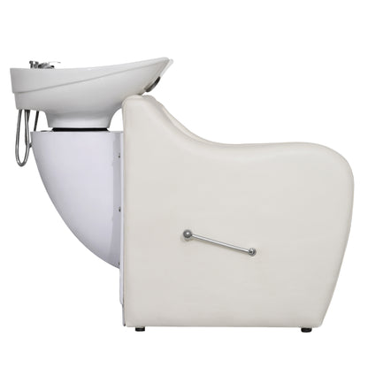 BarberPub Shampoo Station Chair for Salon, Backwash Ceramic Shampoo Bowl 9089