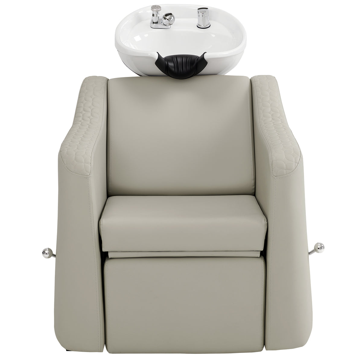 BarberPub Shampoo Chair and Bowl Set, Dual Side Hand Levers, 9043