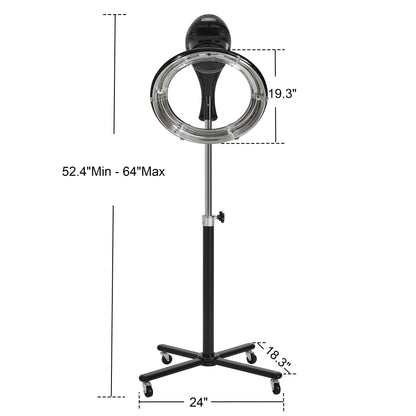 1100W Professional Salon Flying Disk Hair Dryer Processor with Adjustable Time, Temperature & Height HDP01