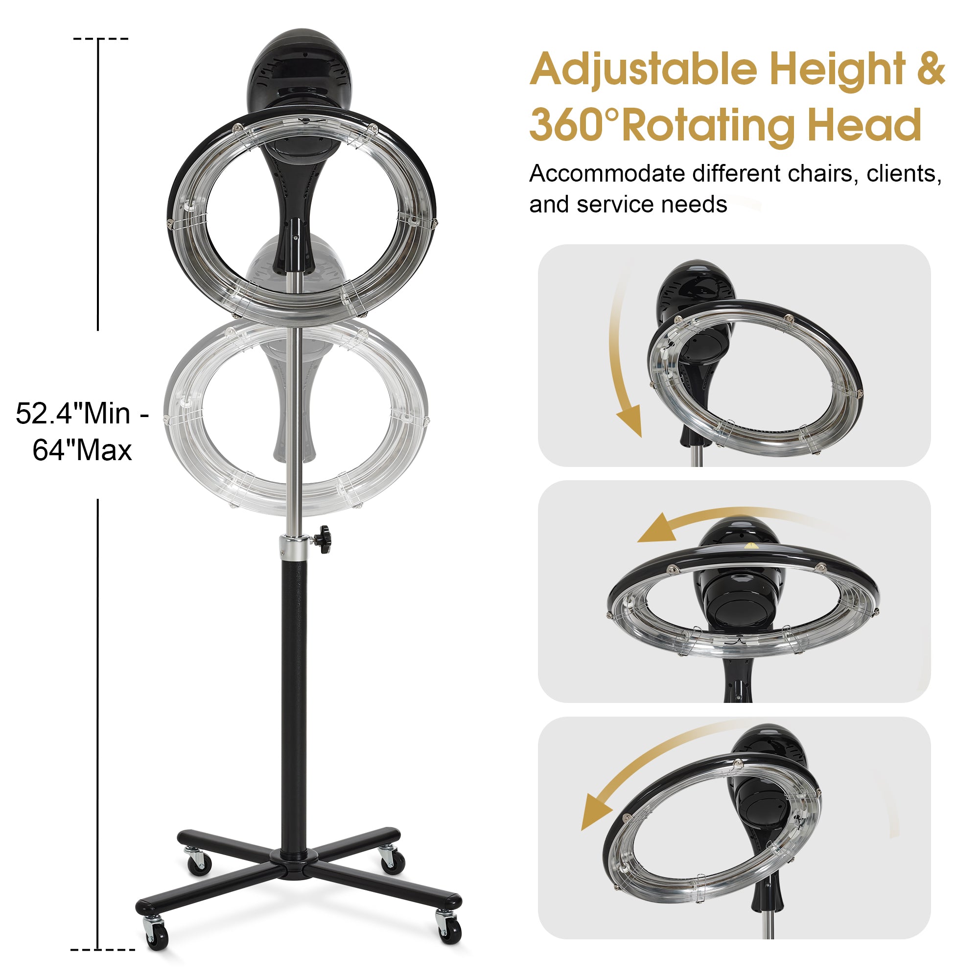 業務用　美容室 加温機 AGLEX BIRD理髪サロン 1100W Professional Salon Flying Disk Hair Dryer Processor with Adjusta