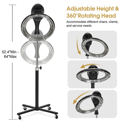 1100W Professional Salon Flying Disk Hair Dryer Processor with Adjustable Time, Temperature & Height HDP01