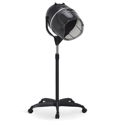 BarberPub 1300W Adjustable Hooded Floor Hair Bonnet Dryer Stand Up Rol